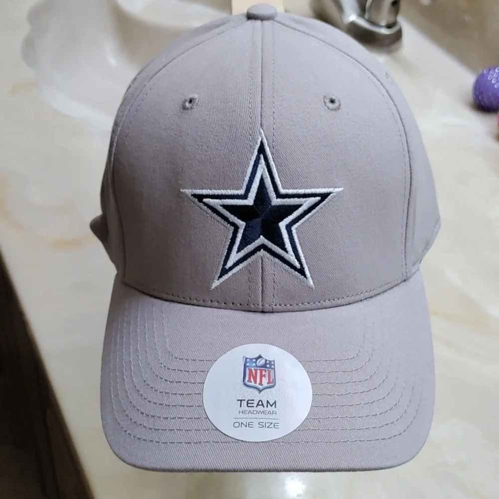 🩶💙Dallas Cowboys Velcro OPP Strap Baseball Cap - Picture 4 of 7
